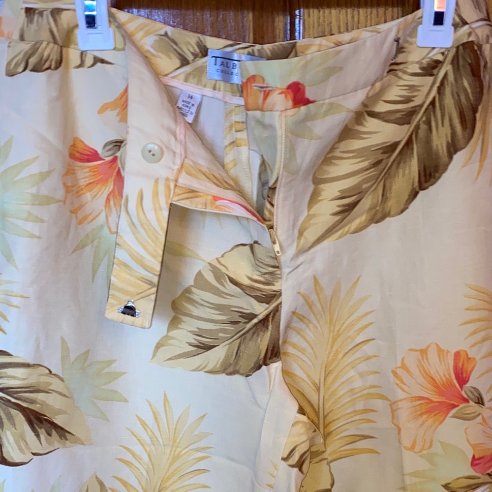 Talbots Floral Print Pants in Yellow and Orange - Picture 6 of 7